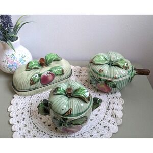 Vintage Made in Japan Apple Kitchen Canister Set of 3